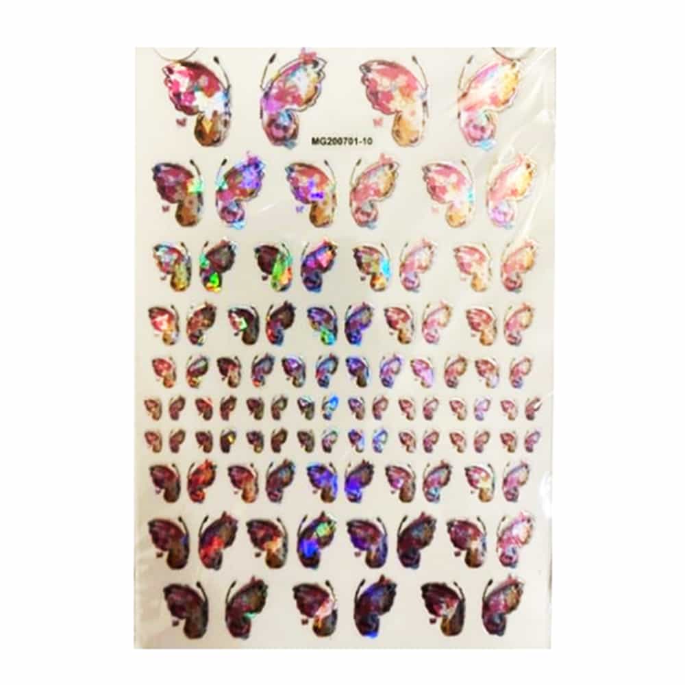 Antique White Cre8tion Nail Art Sticker Butterfly 49 1101-1180