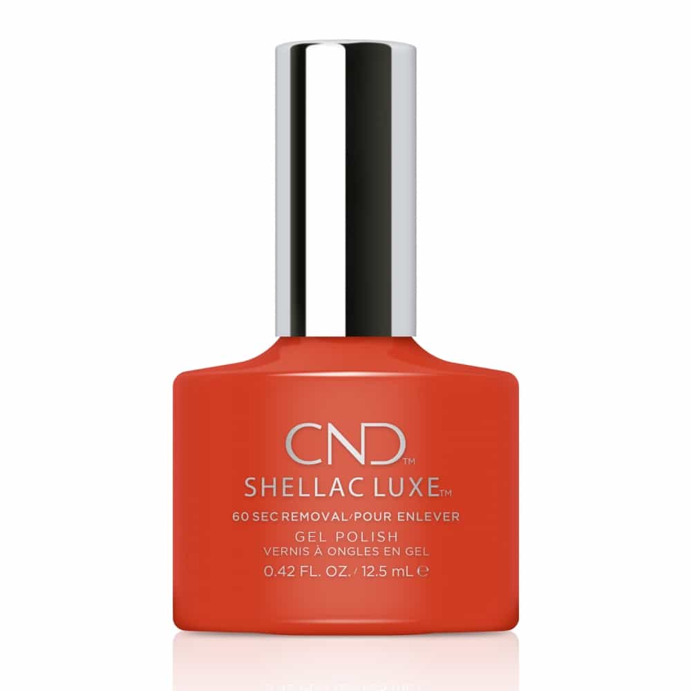 White Smoke CND Shellac Luxe Electric Orange 0.42 fl oz