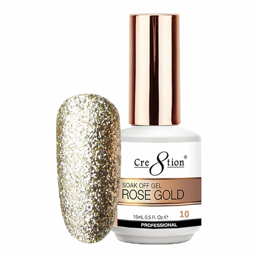 White Smoke Cre8tion Rose Gold 10 Soak Off Gel 0.5 fl oz/15 ml 0916-3133