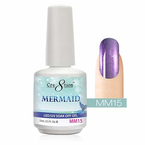 White Smoke Cre8tion Mermaid LED/UV Soak Off Gel 0.5 fl oz/15ml - MM15