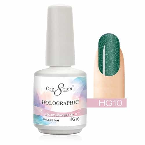 White Smoke Cre8tion Holographic LED/UV Soak Off Gel 0.5 oz/15ml - HG10
