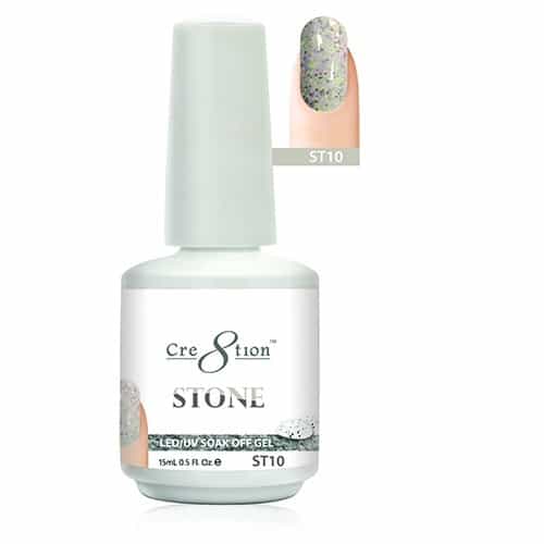 White Smoke Cre8tion Stone LED/UV Soak Off Gel 0.5 fl oz/15ml - ST10