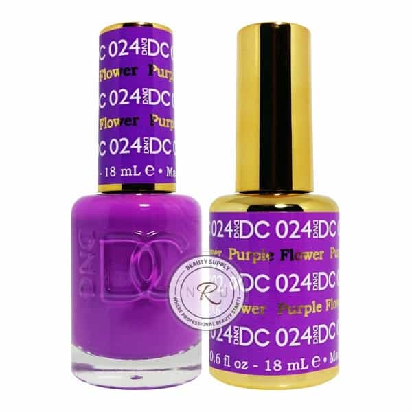 White Smoke Daisy Soak Off Gel - Purple Flower - DC024
