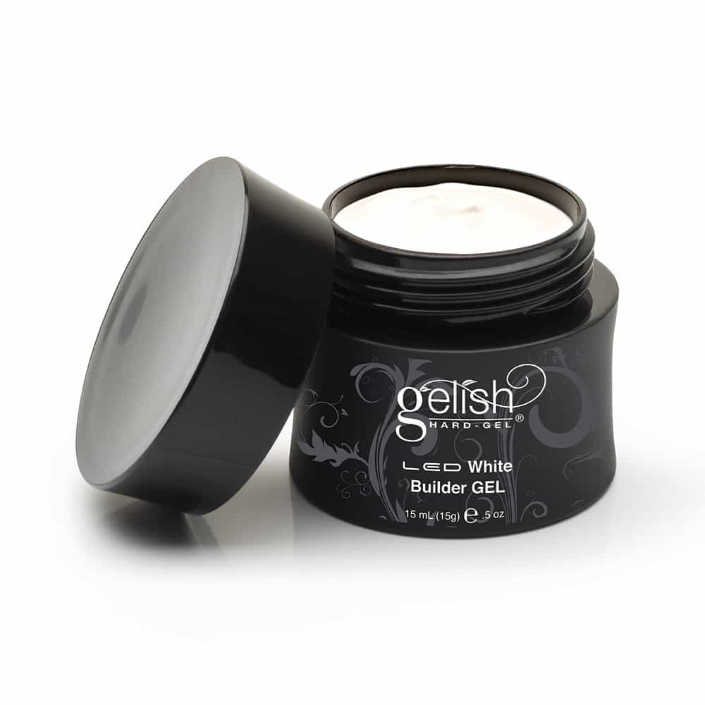 White Smoke Gelish Hard Gel LED Builder Nail Gel 0.5oz - White 01389