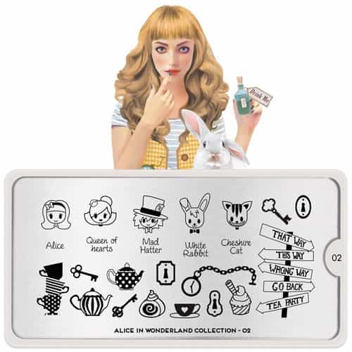 White Smoke MoYou Nail Art Plate Collection Alice 02