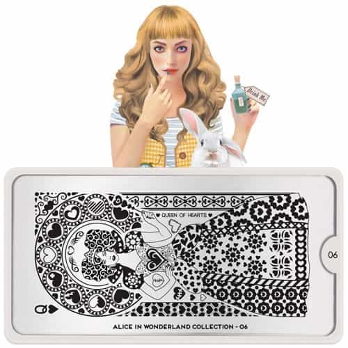 White Smoke MoYou Nail Art Plate Collection Alice 06
