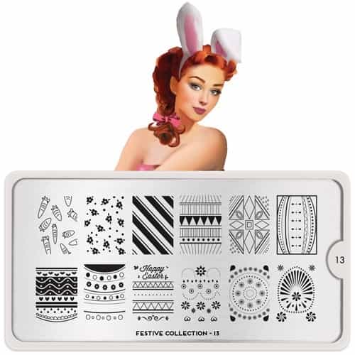 White Smoke MoYou Nail Art Plate Collection Festive 13