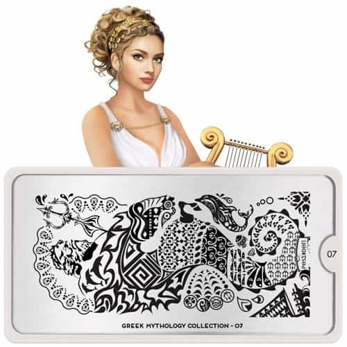 White Smoke MoYou Nail Art Plate Collection Greek Mythology 07