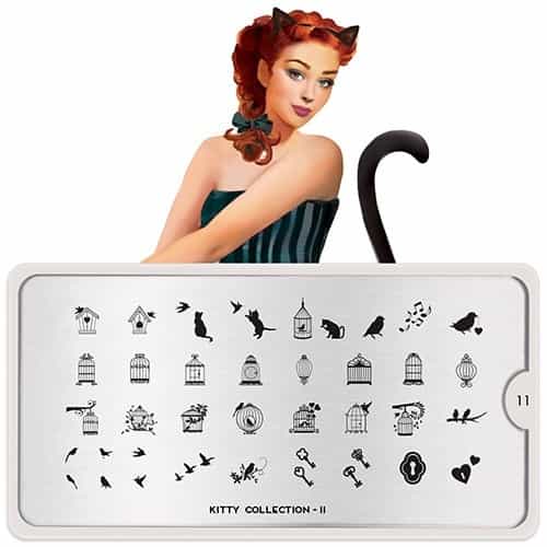White Smoke MoYou Nail Art Plate Collection Kitty 11