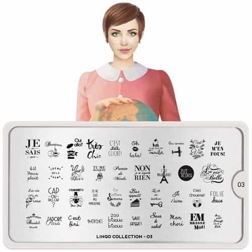 White Smoke MoYou Nail Art Plate Collection Lingo 03