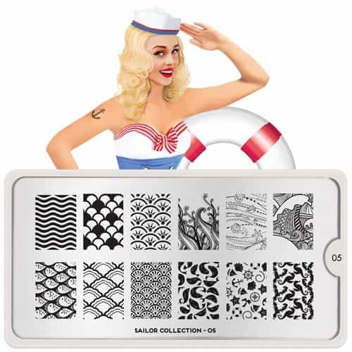 White Smoke MoYou Nail Art Plate Collection Sailor 05