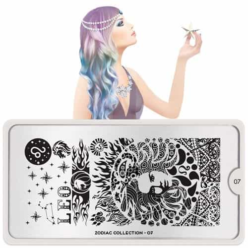 White Smoke MoYou Nail Art Plate Collection Zodiac 07