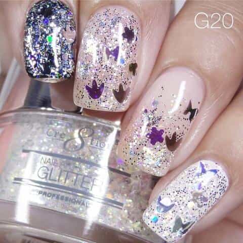 Rosy Brown Cre8tion Nail Art Glitter 1 fl oz/30g Glitter 20