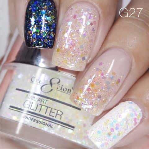 Dark Gray Cre8tion Nail Art Glitter 1 fl oz/30g Glitter 27