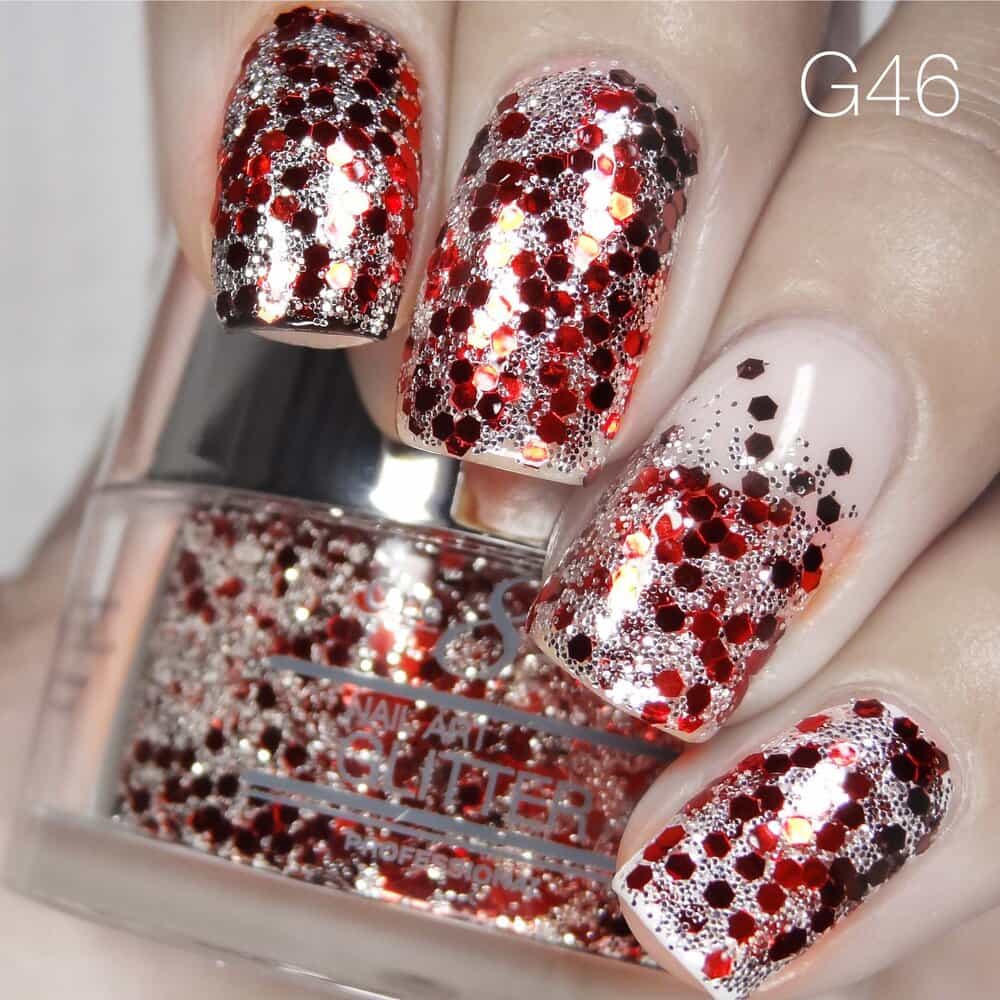 Gray Cre8tion Nail Art Glitter 1 fl oz/30g Glitter 46