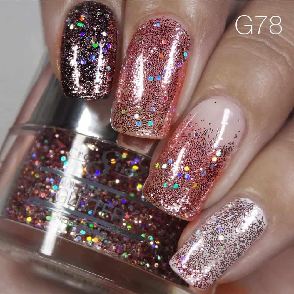 Dim Gray Cre8tion Nail Art Glitter 1 fl oz/30g Glitter 78