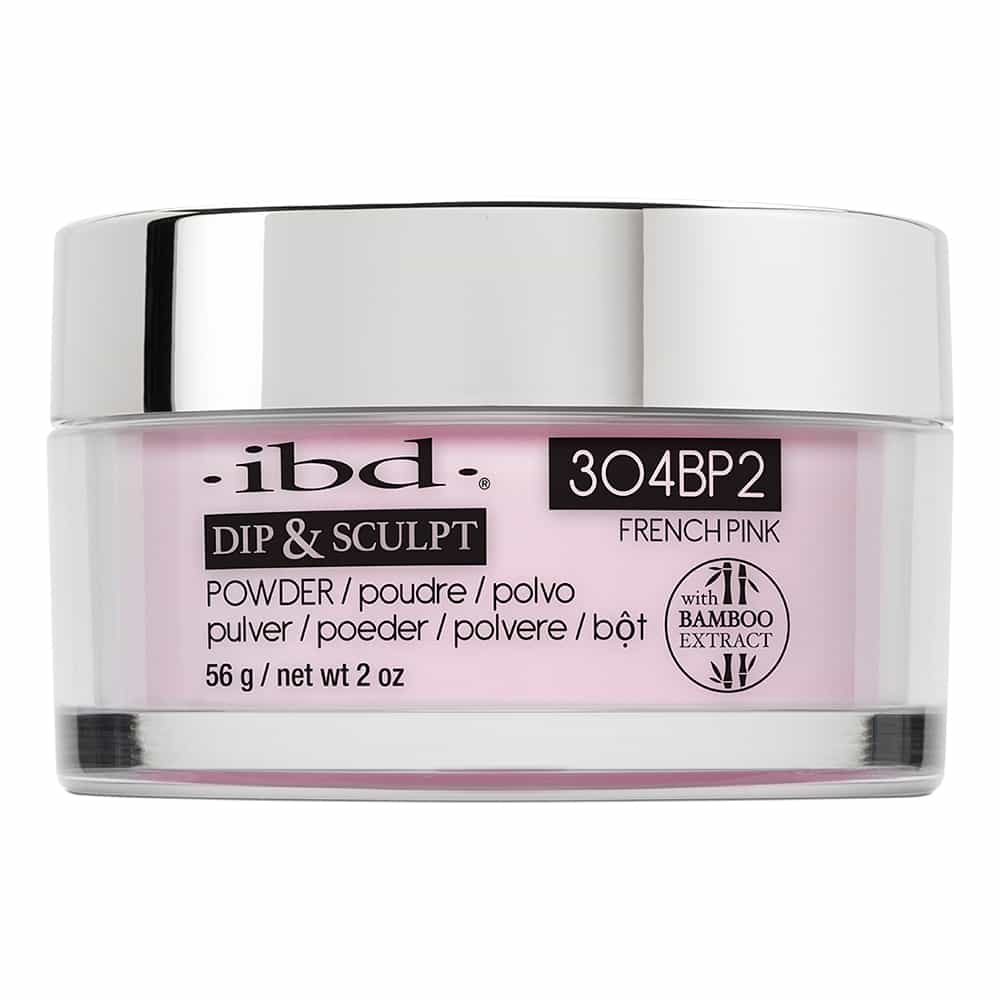 Light Gray IBD Dip&Sculpt Powder 2 oz/56 g French Pink 304BP2 62302