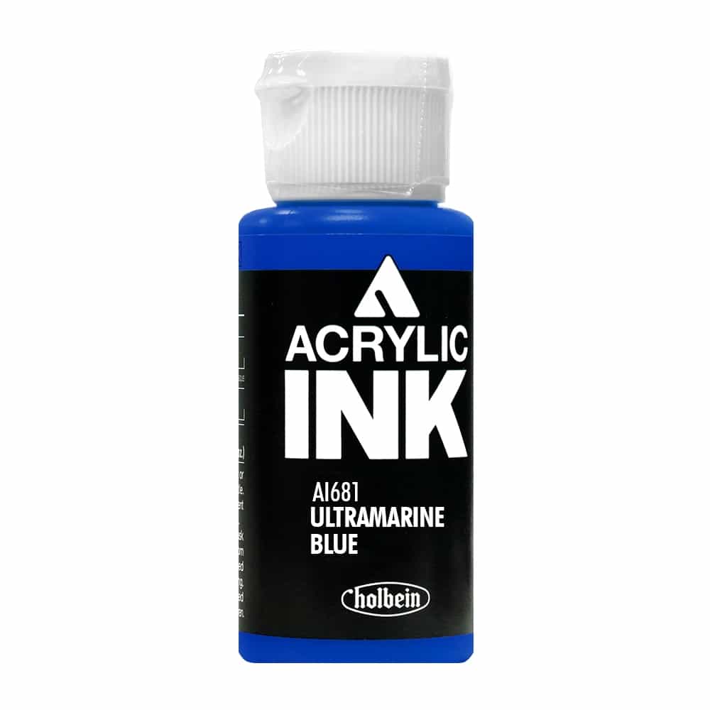 Black Holbein Acrylic Ink Ultramarine Blue AI681A