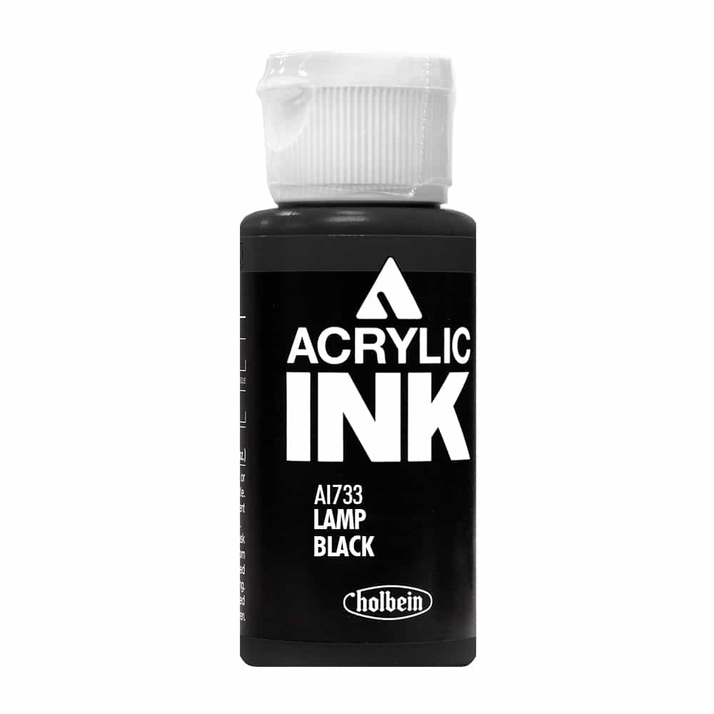 Black Holbein Acrylic Ink Lamp Black AI733A