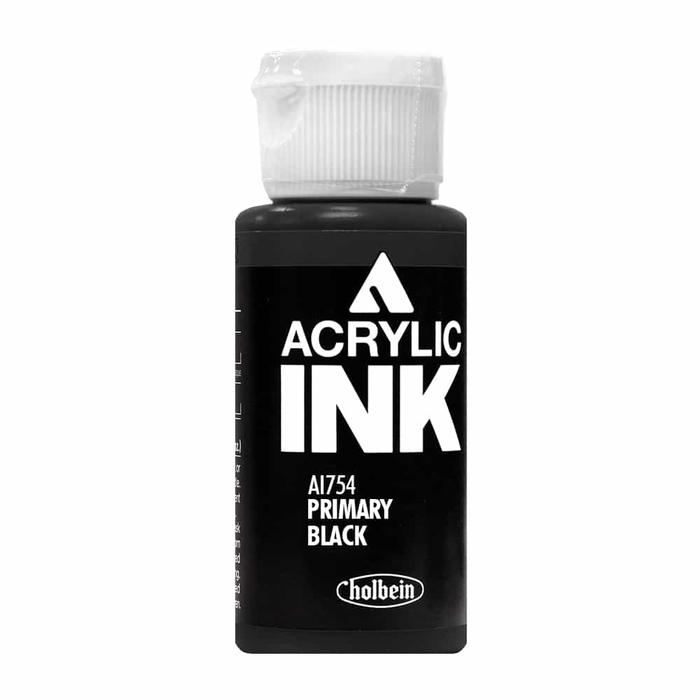 Black Holbein Acrylic Ink Primary Black AI754B