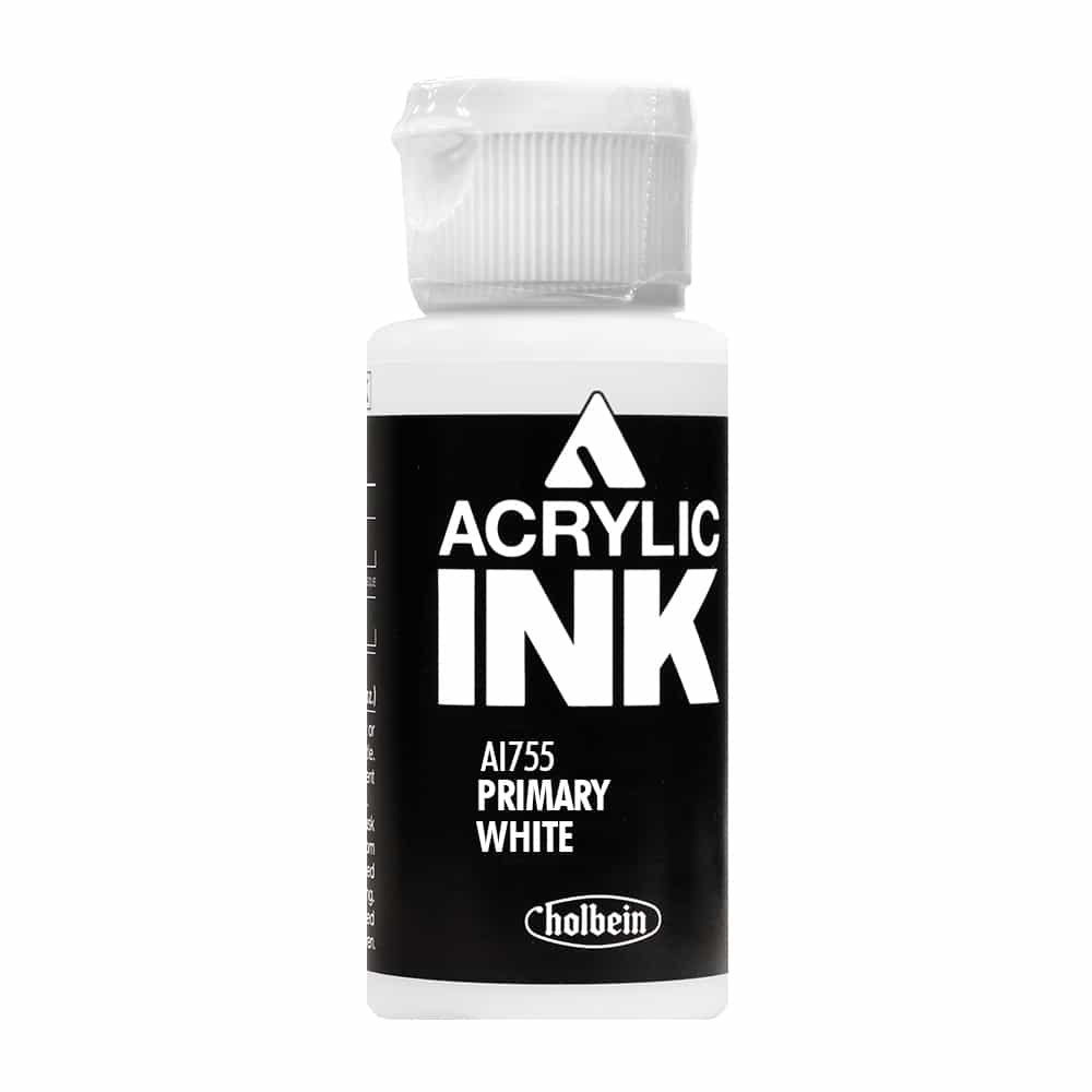 Black Holbein Acrylic Ink Primary White AI755B