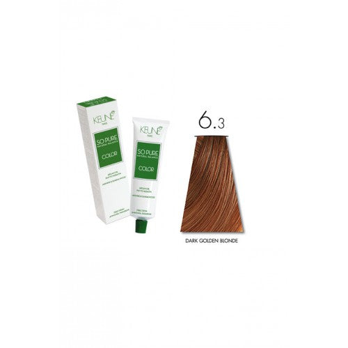 White Smoke Keune So Pure Color 6.3 Dark Golden Blonde 2oz