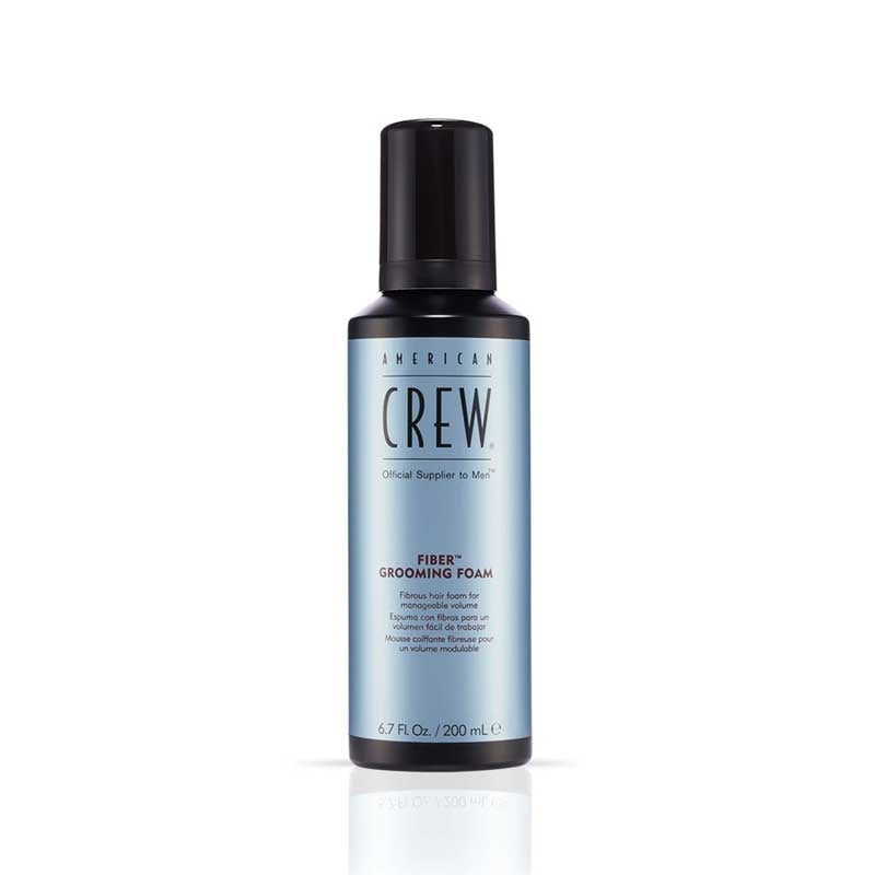 White Smoke American Crew Fiber Grooming Foam Med Hold 200ml