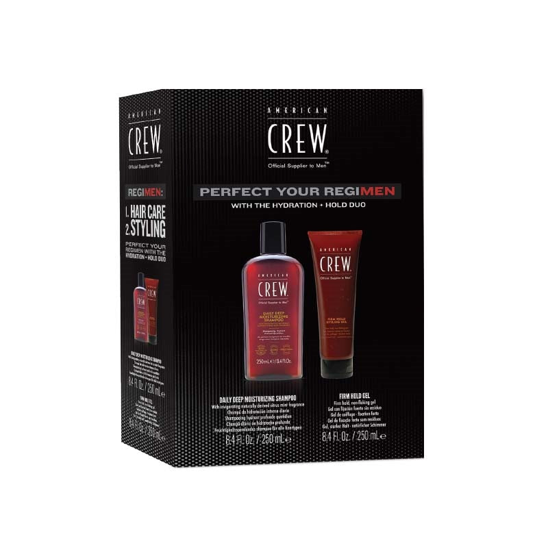 Black American Crew Regimen Firm Hold Gel Duo
