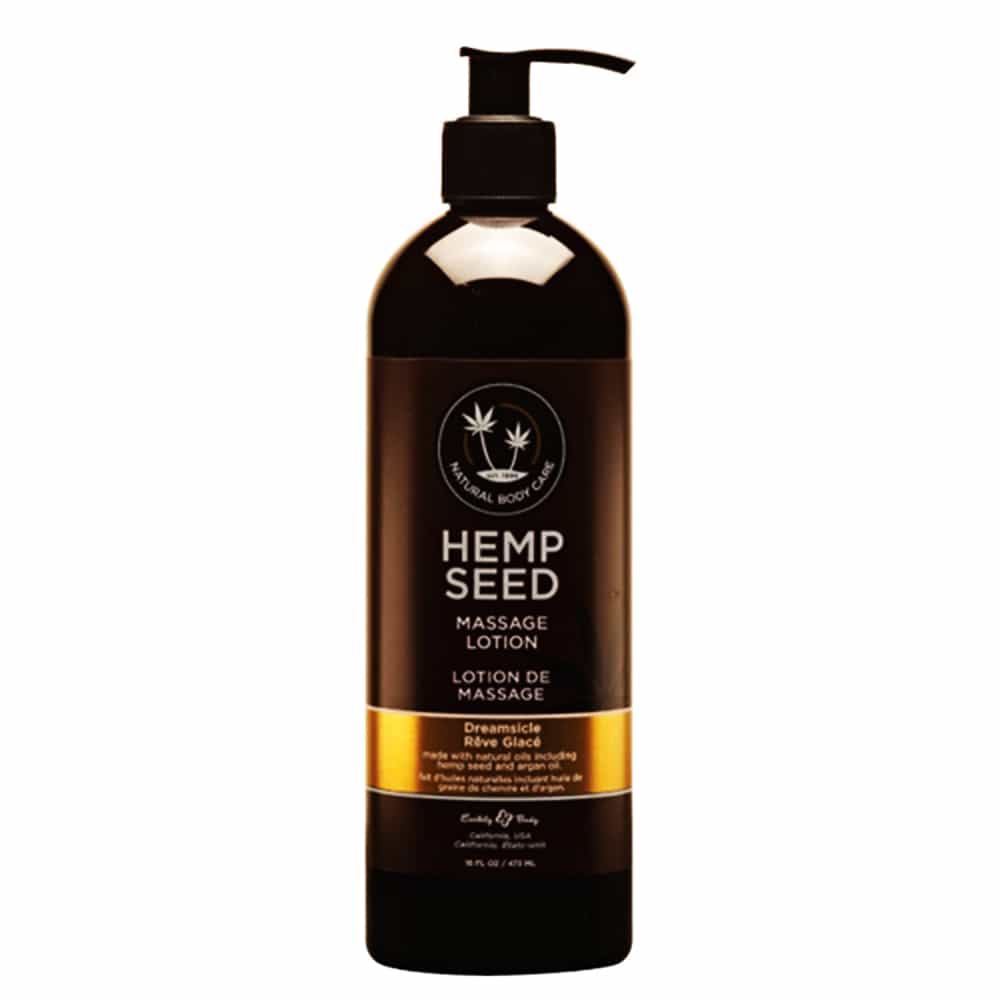 Black Earthly Body Hemp Seed Massage Lotion Dreamsicle 16 oz 02179