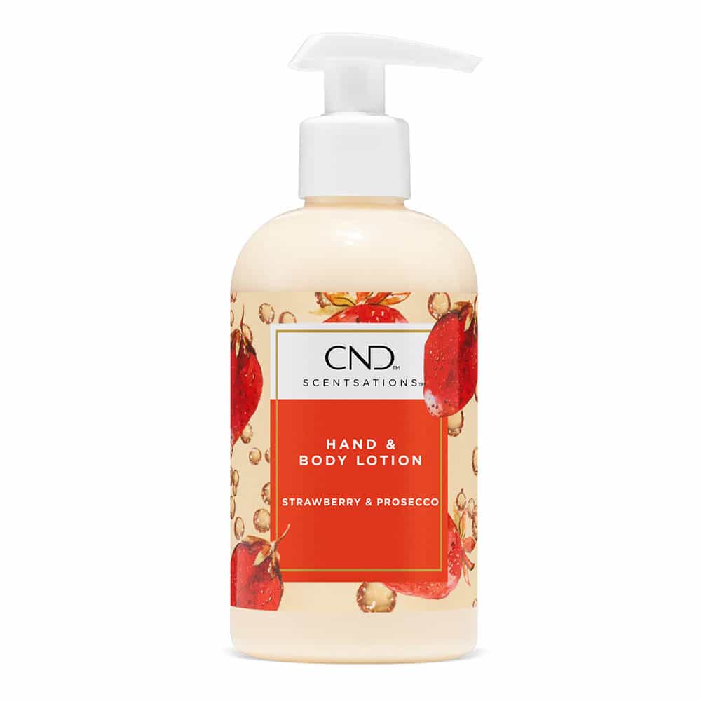 White Smoke CND Scentsations H/B Lotion 8.3 oz Strawberry&Prosecco 00969