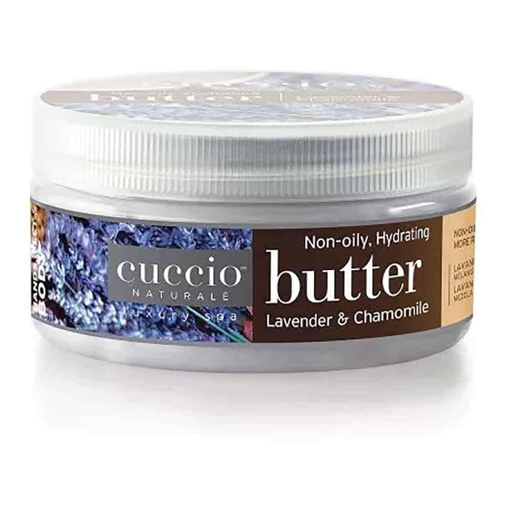 Light Gray Cuccio N/O Hydrating Butter 1.5 oz Lavender & Chamomile 3233