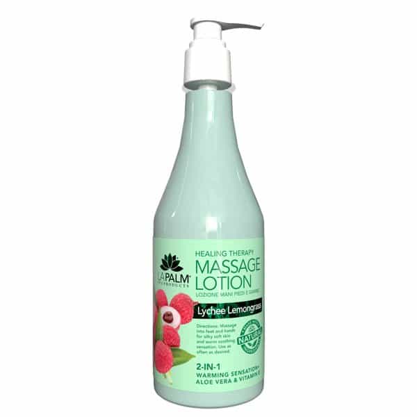 White Smoke La Palm HT Massage Lotion 8 oz - Lychee Lemongrass LP042