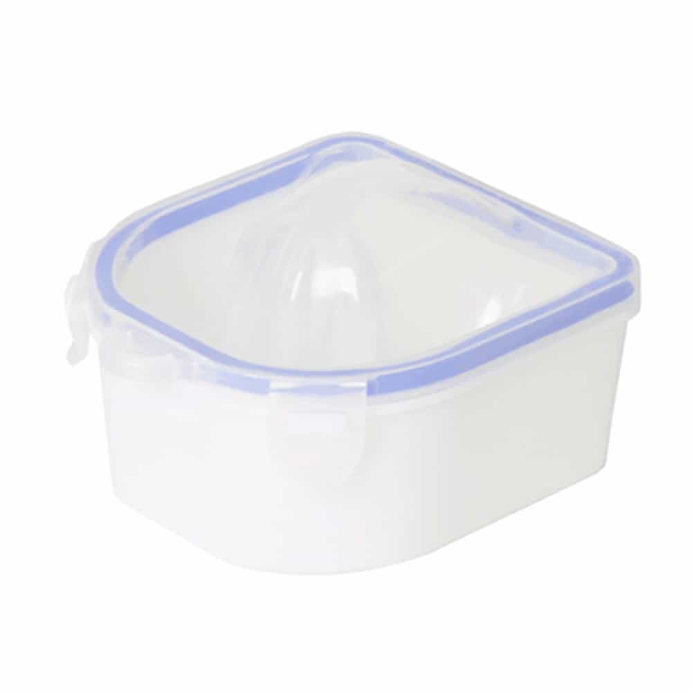 White Smoke White Warming Manicure Bowl, Pink/Blue Stripe MB315
