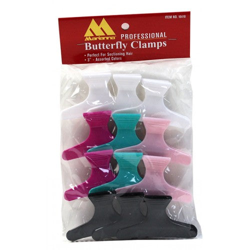White Smoke Marianna Butterfly Clamps 3" 12pk