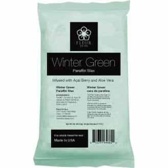 Light Gray Fleur De Spa Wintergreen Paraffin Wax 1lb, F1012