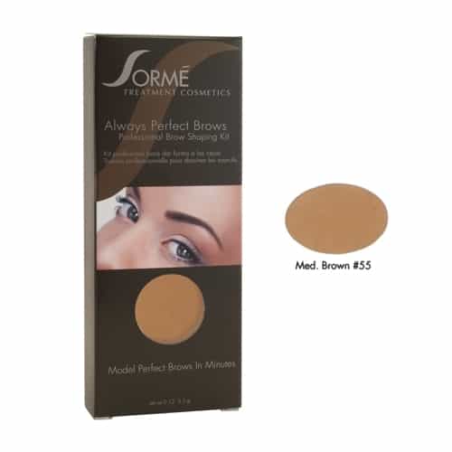 White Smoke Sorme Always Perfect Brows Shaping Kit 0.12oz - Med Brown 55