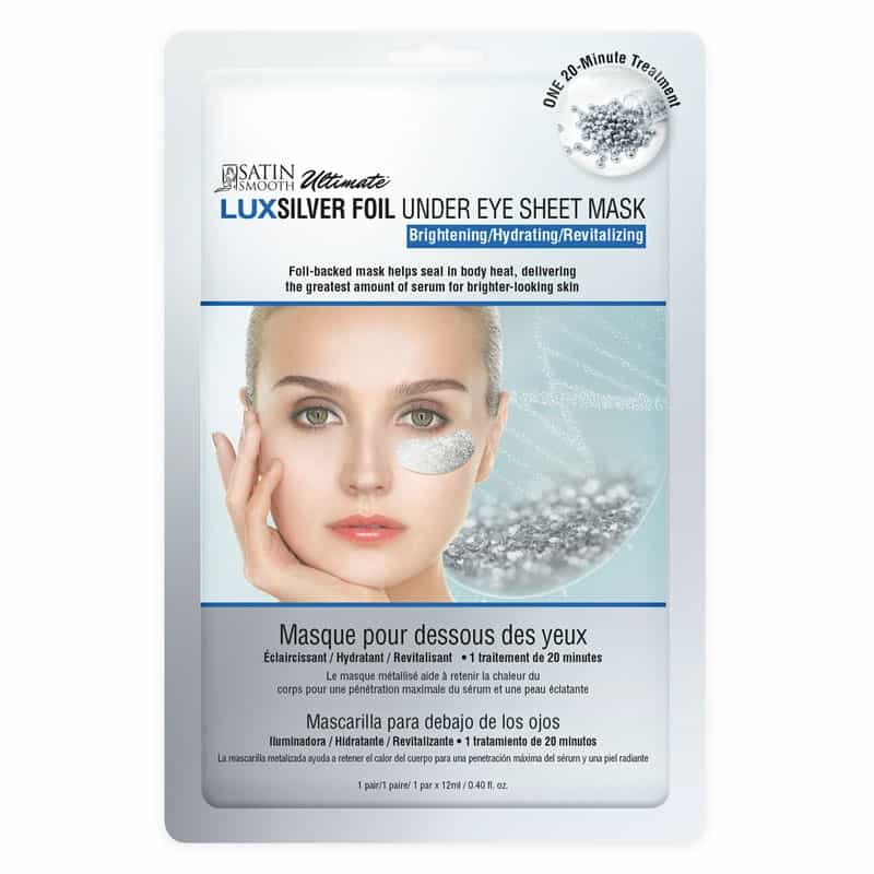 White Smoke Satin Smooth LUXSilver Foil Under Eye Sheet Mask814242/38912