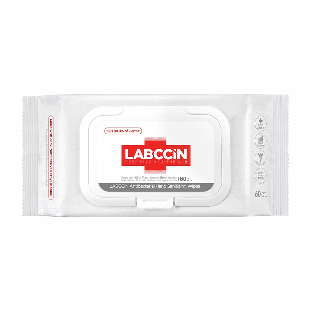 Lavender LABCCIN Antibacterial Hand Sanitizer Wipes 60ct 40813