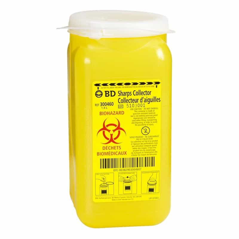 White Smoke BD Sharps Collector Jar 1.4L BD300460