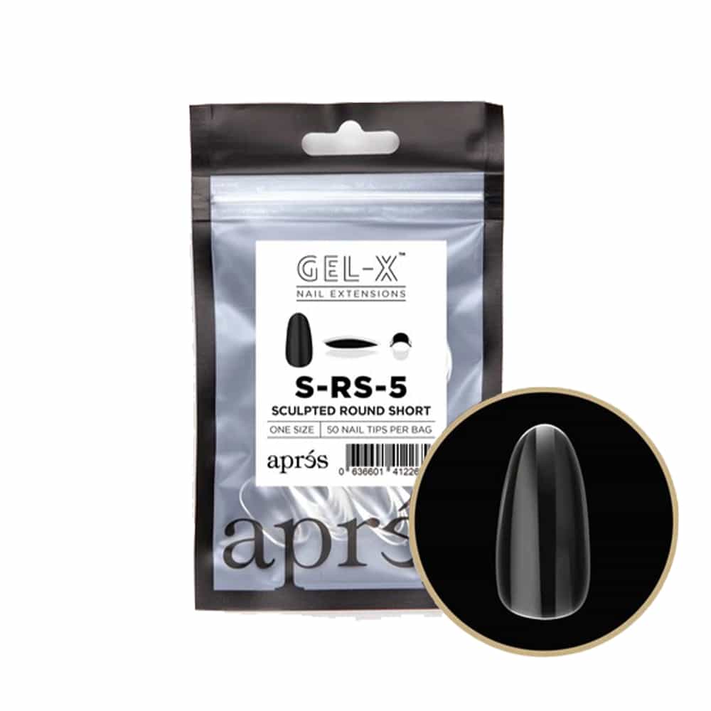 White Smoke Apres Gel-X Individual Tips Sculpted Round Short 50PK SRS5