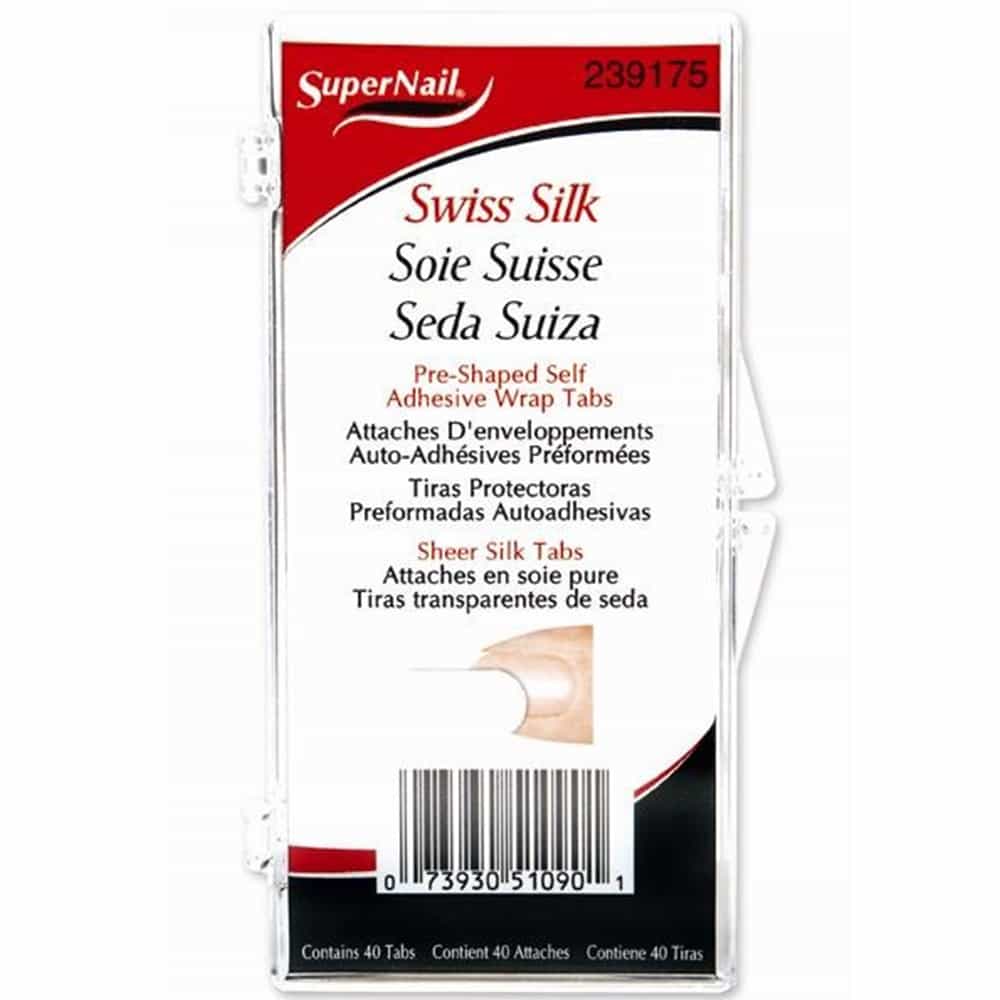 White Smoke Supernail Swiss Silk Self Adhesive Wrap Tabs 40Pcs 51070