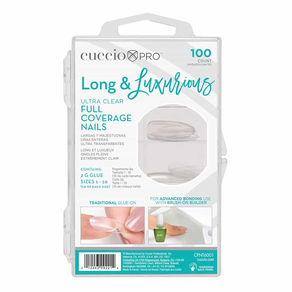 White Smoke CuccioPRO Long & Luxurious Ultra Clear Tips 100ct. CPNT6001
