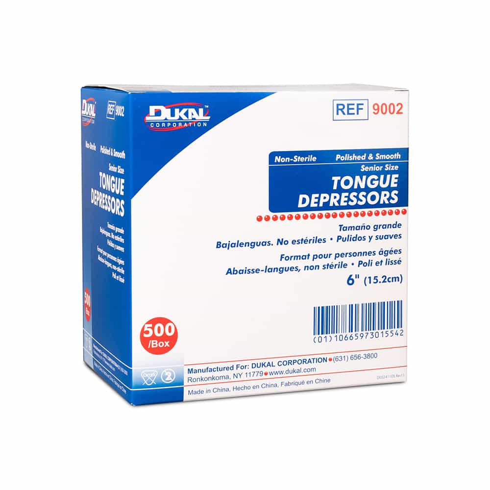 White Smoke Dukal Tongue Depressors (Waxing Spatula) 500PC 9002/01554