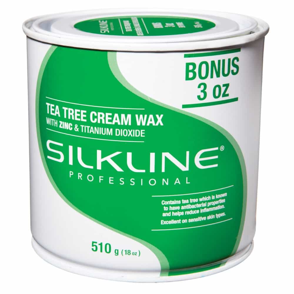White Smoke Silkline Tea Tree Cream Wax W/Zin & Titanium 18oz. SL18TREEC