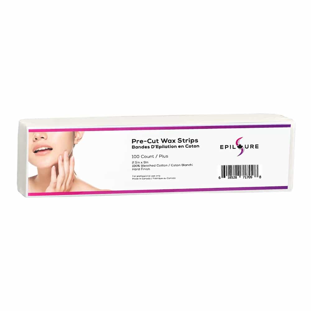 White Smoke Epilsure Pre-Cut Wax Strips 100pcs 2.5"x9" Hard Finish 71709