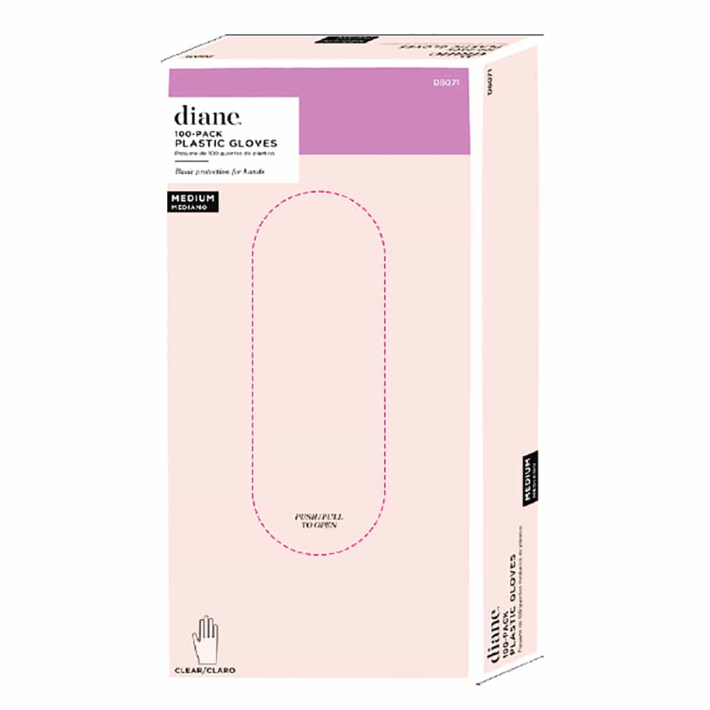 Misty Rose Diane Plastic Gloves 100PK Medium D8071
