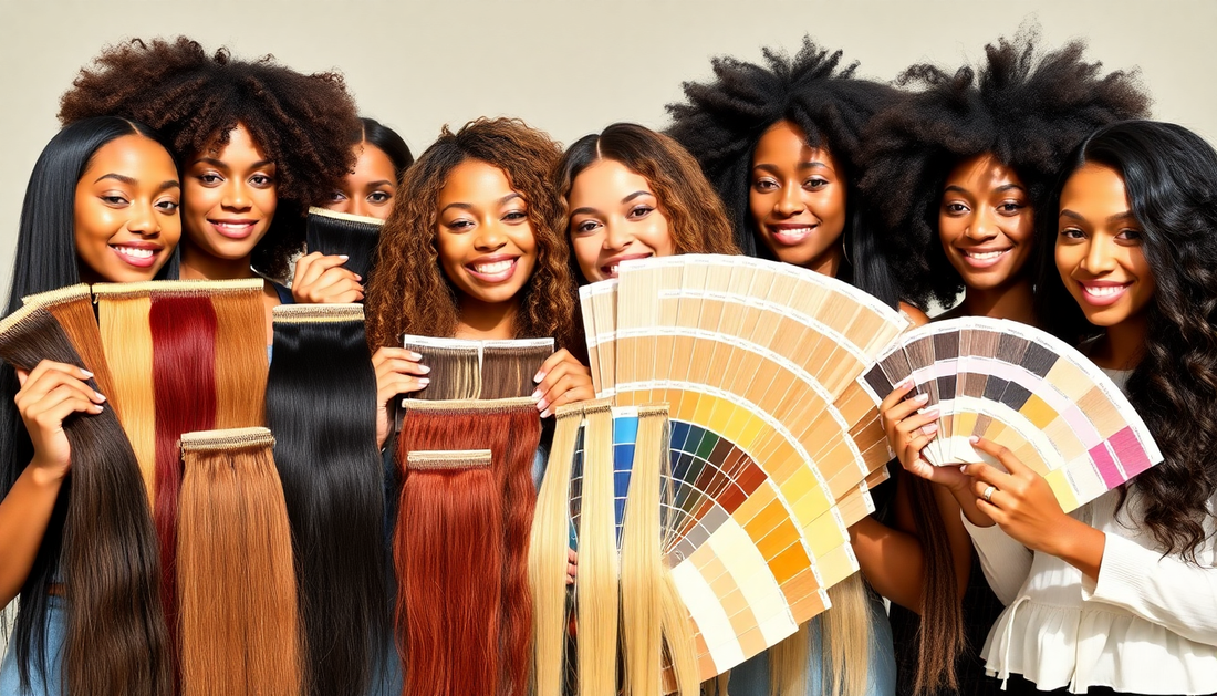 Guide complet pour choisir la bonne couleur d'extensions de cheveux
