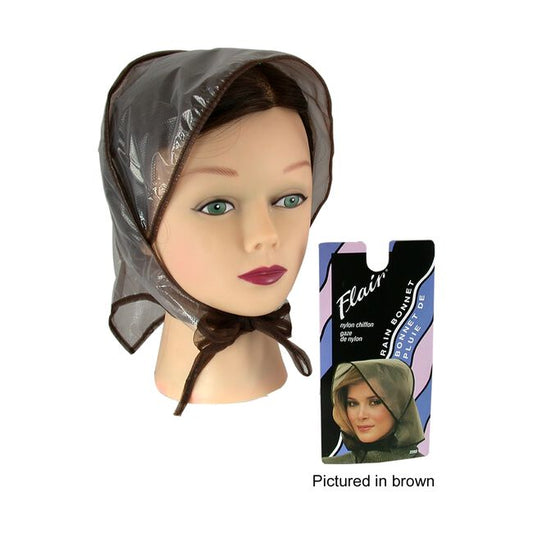 White Smoke Flair Beauty Nylon Chiffon Bonnet #2203