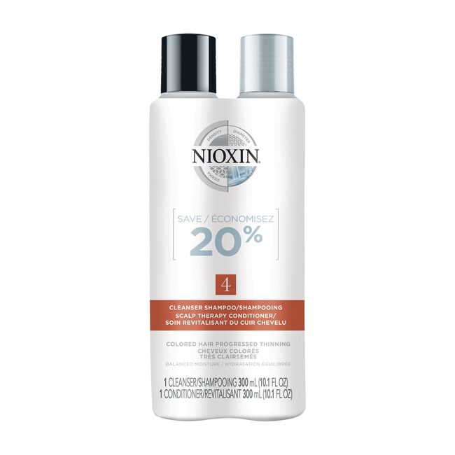 White Smoke Nioxin System 4 Cleanser & Scalp Therapy Duo
