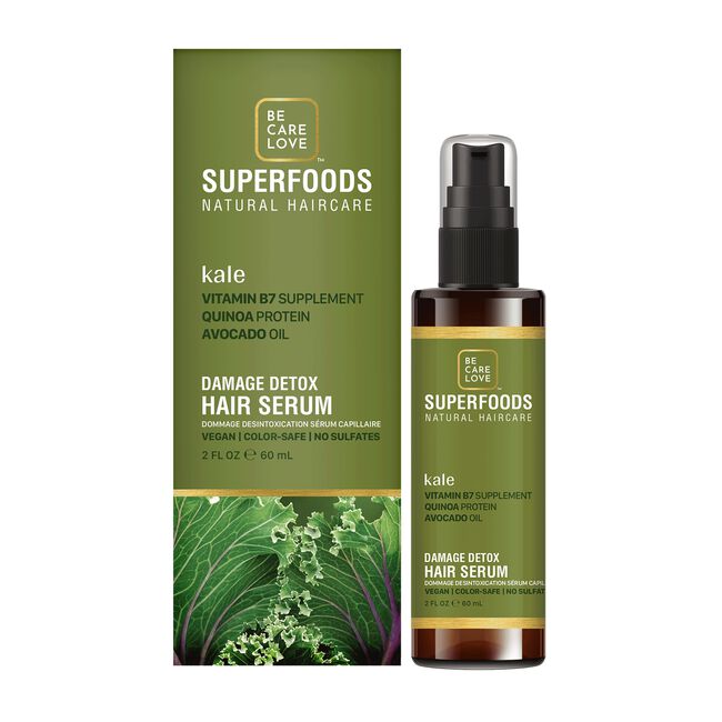 Dark Olive Green Be Care Love Kale Damage Detox Leave-in Hair Serum